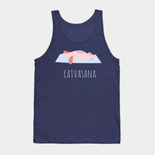 Savasana - Yoga Cat Catvasana Funny Relax Tank Top